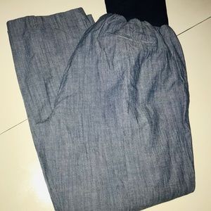 Chambray Maternity Straight Leg Pant - Size XL